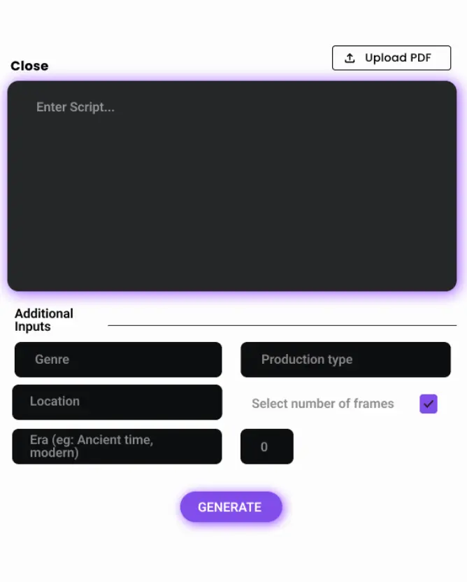 prompt section of storyboard ai
