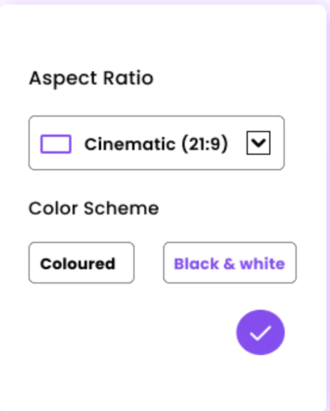 asspect ratio of Storyboard AI Generator Online