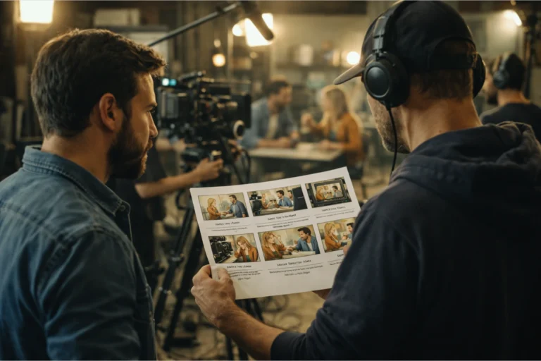 Storyboards simplify planning by breaking down scenes, estimating resources, and avoiding delays. They enhance pitching by showing stakeholders the visual plan, increasing funding chances. During production, they keep shoots on schedule, minimize miscommunication, and ensure creative consistency.